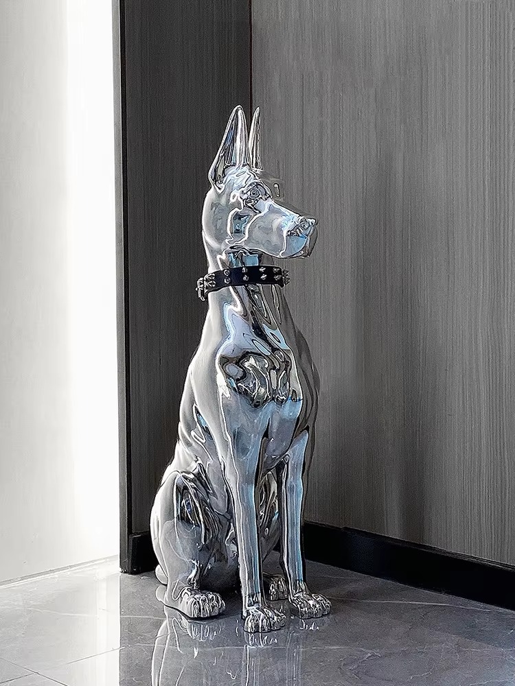 Xt Home Textiles - Modern Floor Decoration Electroplating Dog For