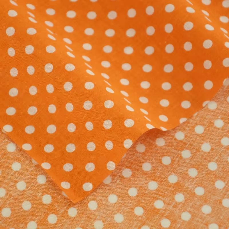 50X150CM White Orange Polka Do - Home Textiles And Decor reseña y precio
