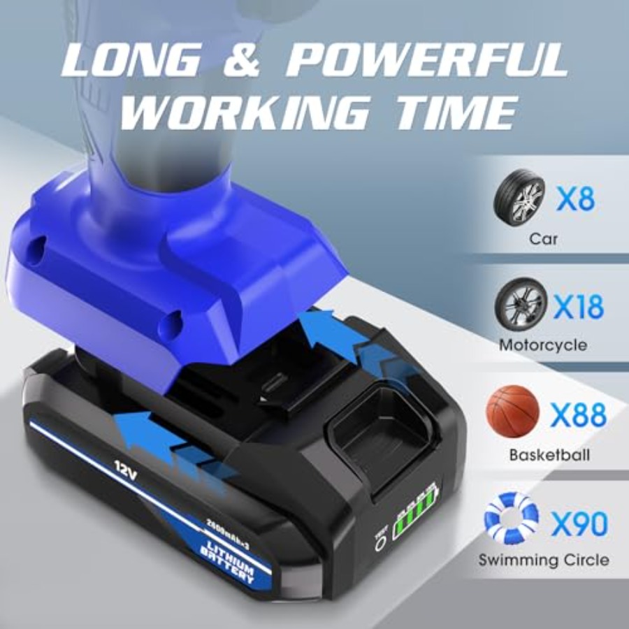 Tire Inflator Portable Air Com - P & C Home Textiles Usa reseña y precio