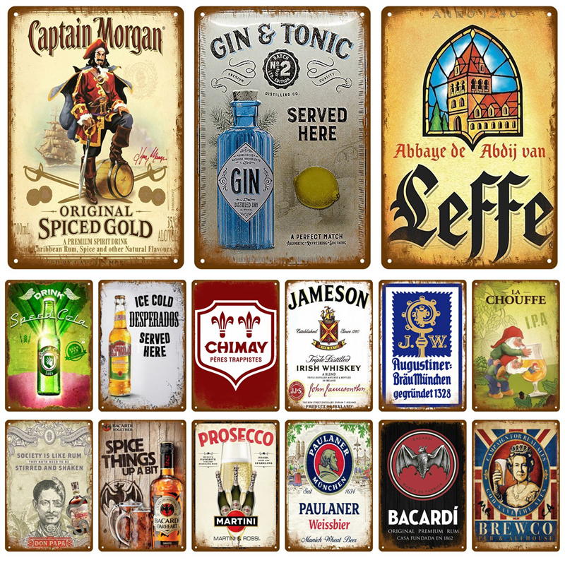 Beer Tin Sign Retro Wall Plaqu - Home Textiles Brands reseña y precio