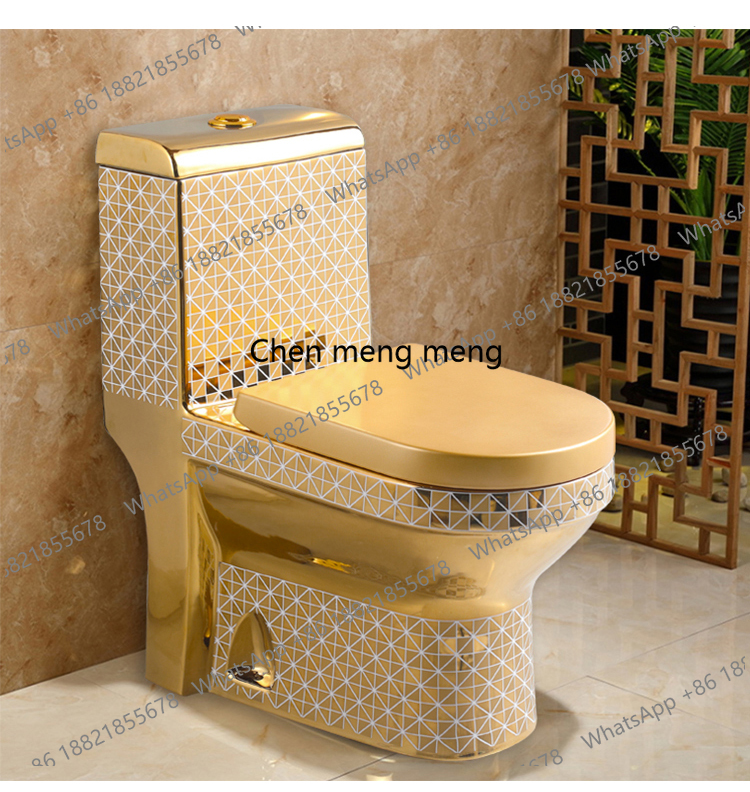 Golden Toilet,Modern One-Piece - P & C Home Textiles Usa reseña y precio