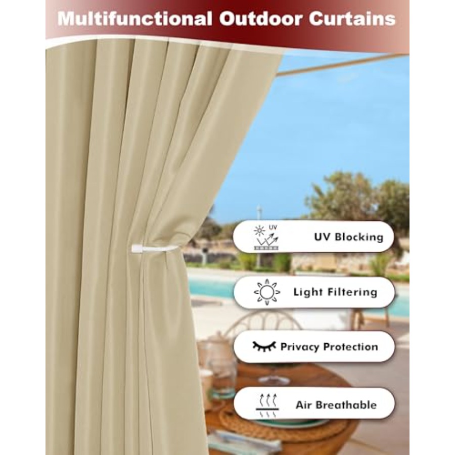 Outdoor Curtains for Patio: Wa - P & C Home Textiles Usa reseña y precio