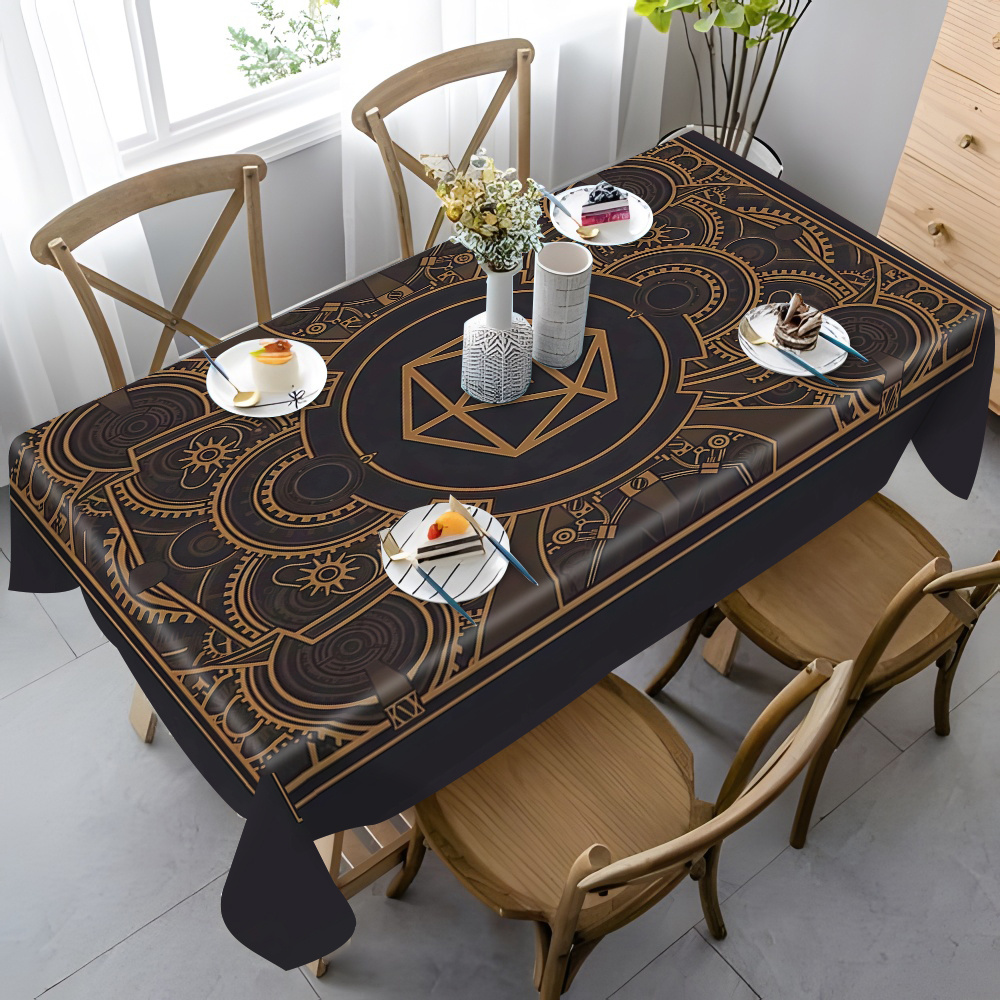 Steampunk Black Golden Gear Pa - Home Textiles And Decor reseña y precio