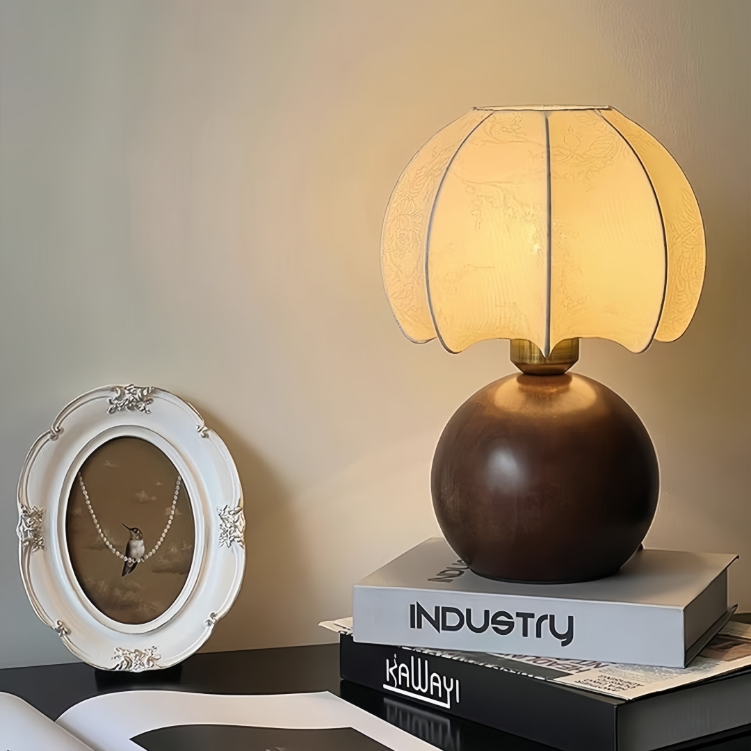 Vintage floral table lamp, med - Home Textiles And Decor reseña y precio