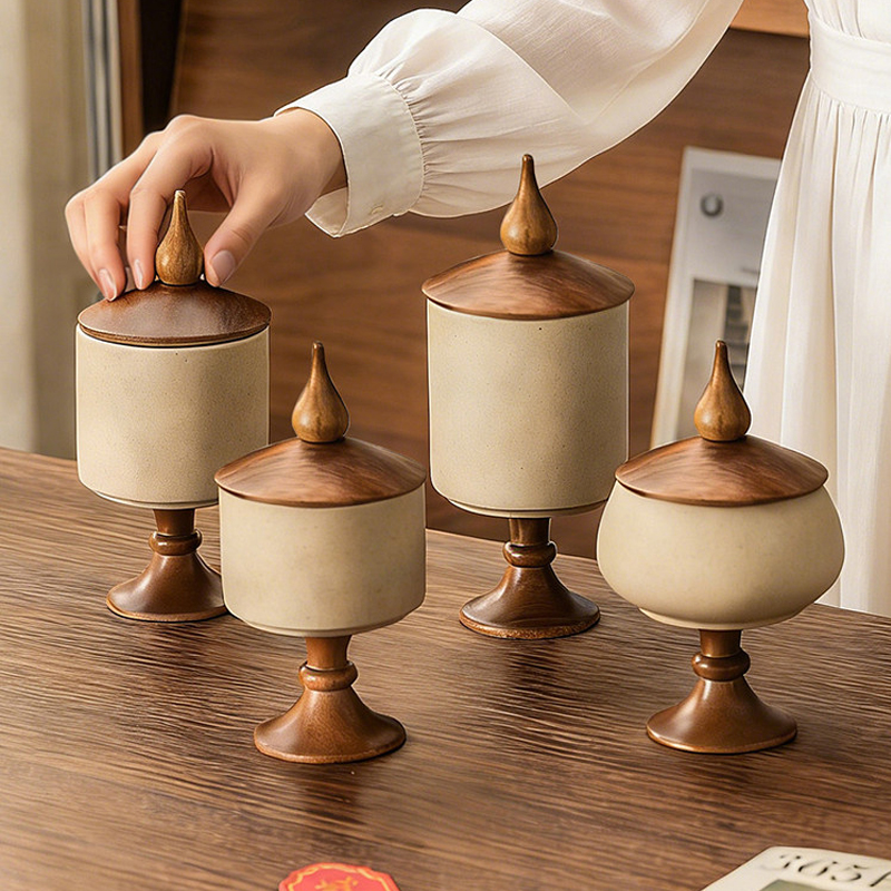 Retro Rough Pottery Storage Ta - Xt Home Textiles reseña y precio
