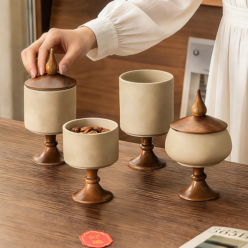 Retro Rough Pottery Storage Ta - Xt Home Textiles reseña y precio