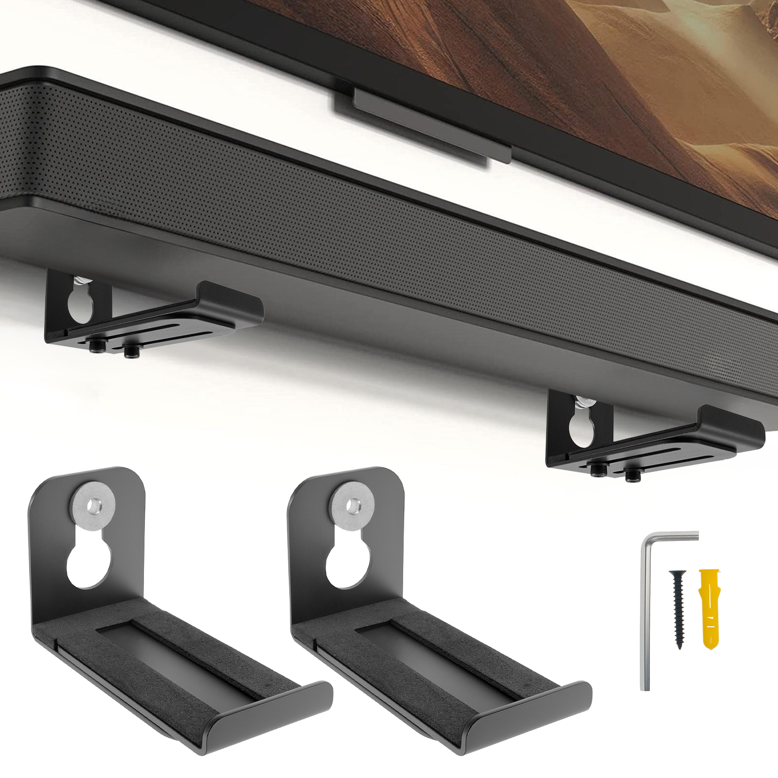 2Pcs Soundbar Speaker Stands W - Xt Home Textiles reseña y precio