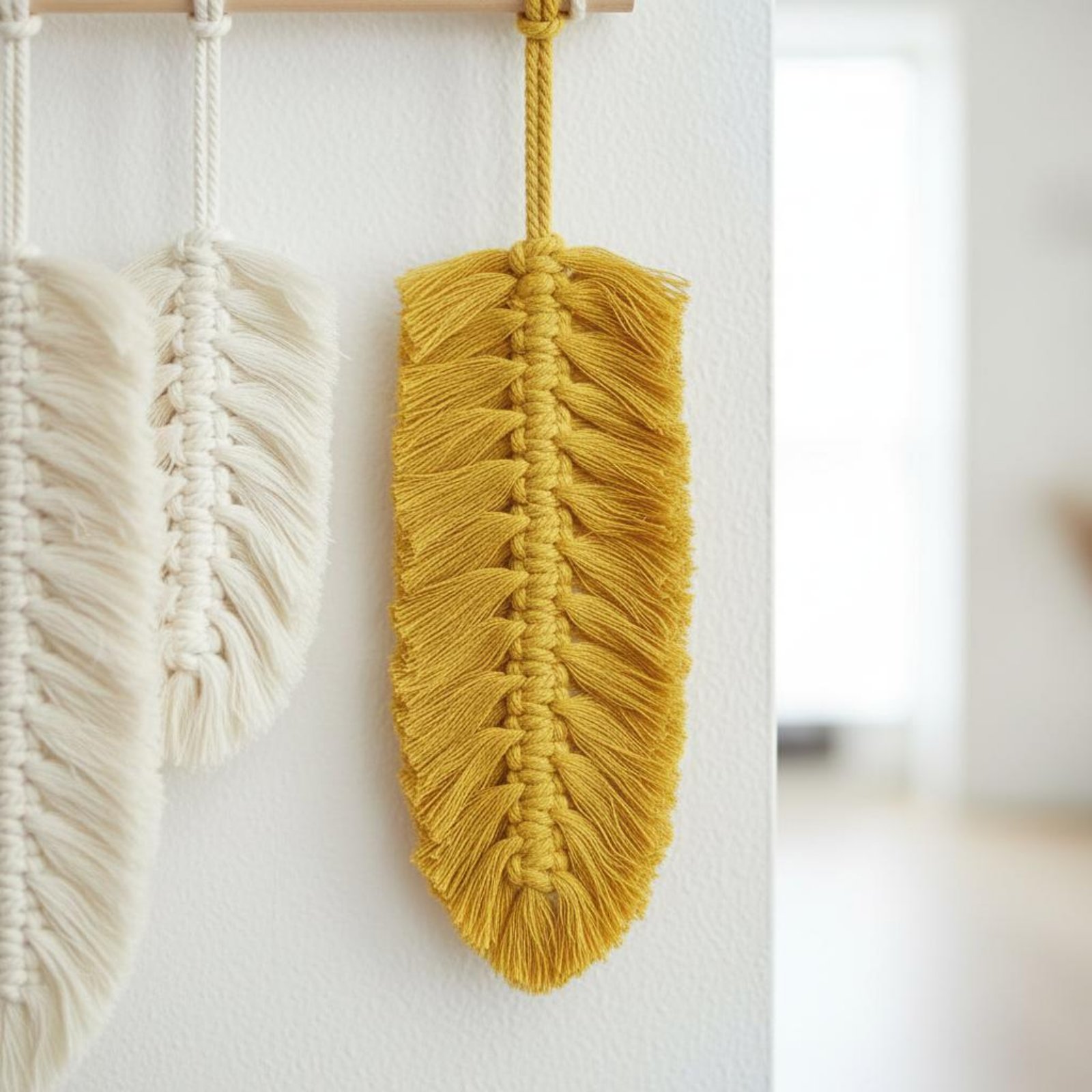 Macrame Feather Wall Hanging H - Home Textiles And Decor reseña y precio