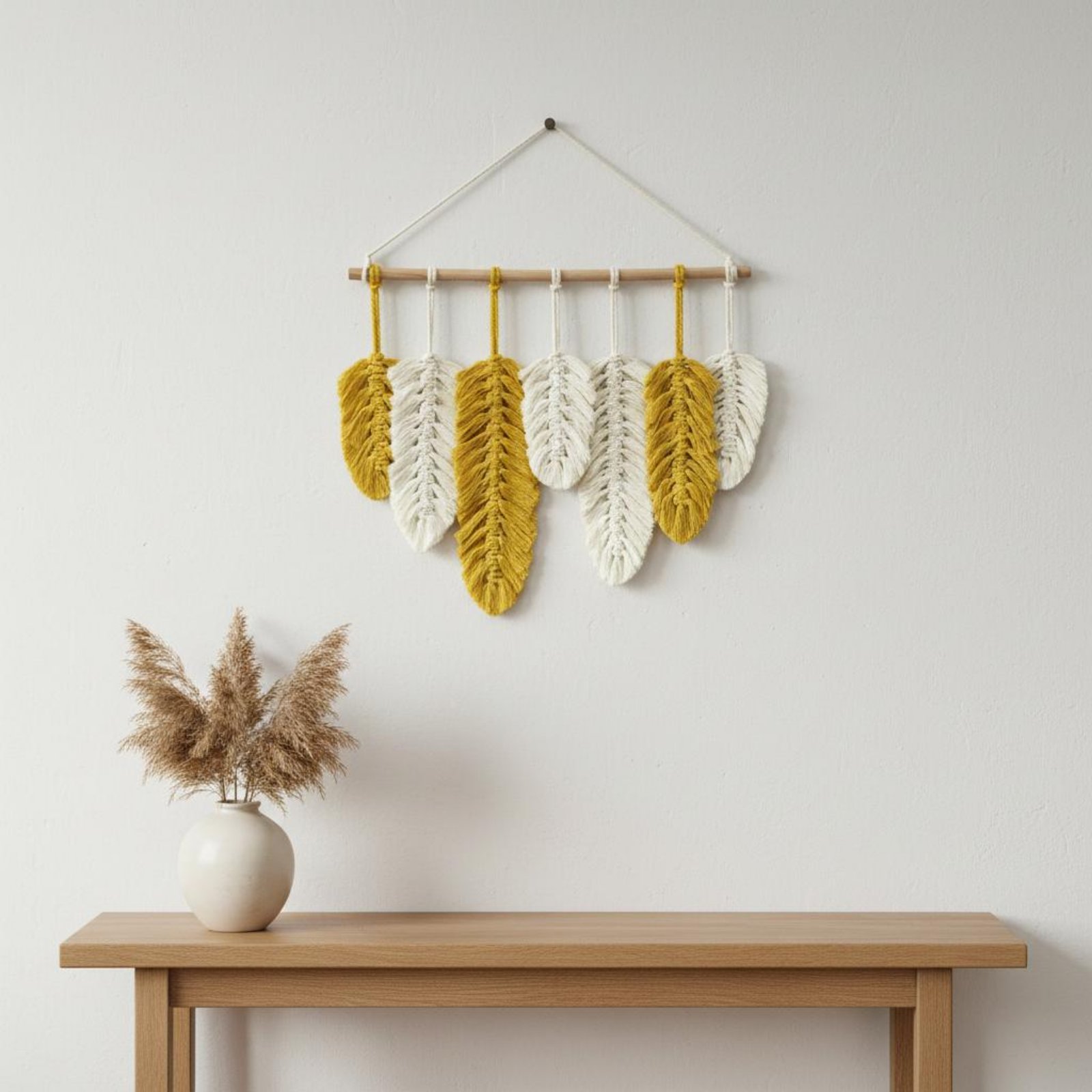 Macrame Feather Wall Hanging H - Home Textiles And Decor reseña y precio