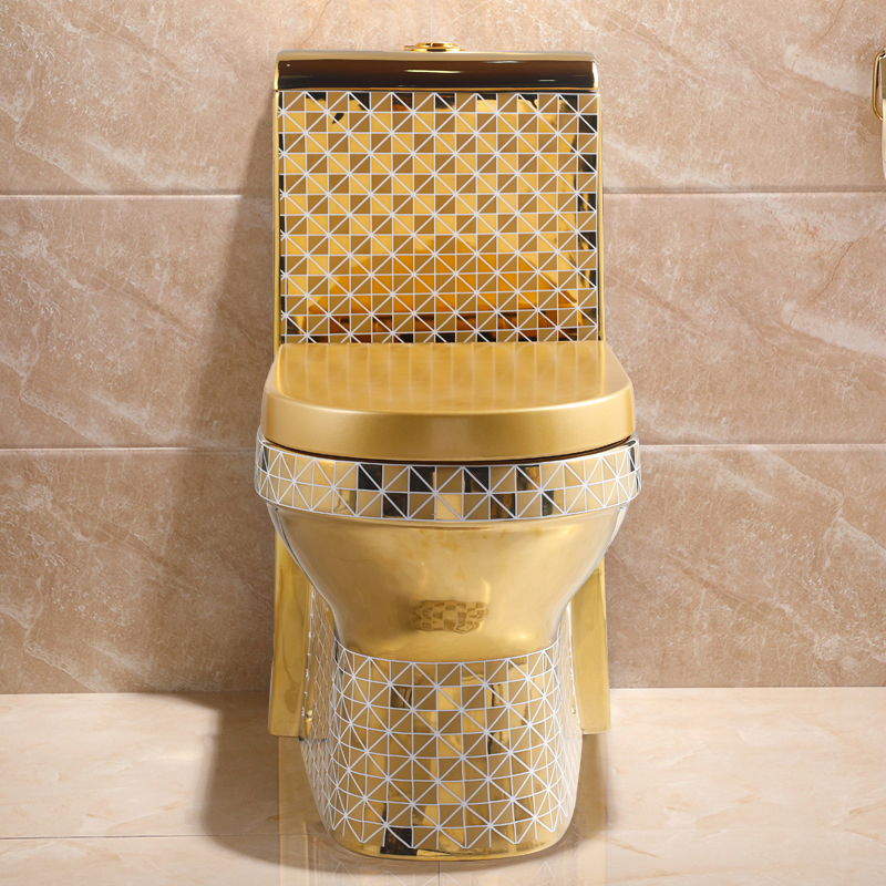 Golden Toilet,Modern One-Piece - P & C Home Textiles Usa reseña y precio