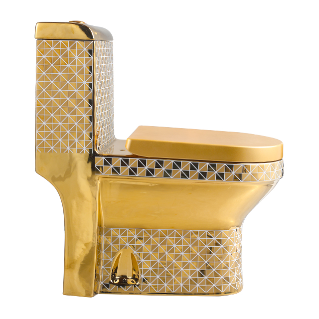 Golden Toilet,Modern One-Piece - P & C Home Textiles Usa reseña y precio